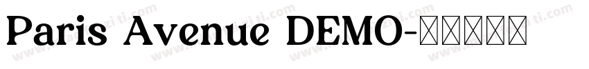 Paris Avenue DEMO字体转换